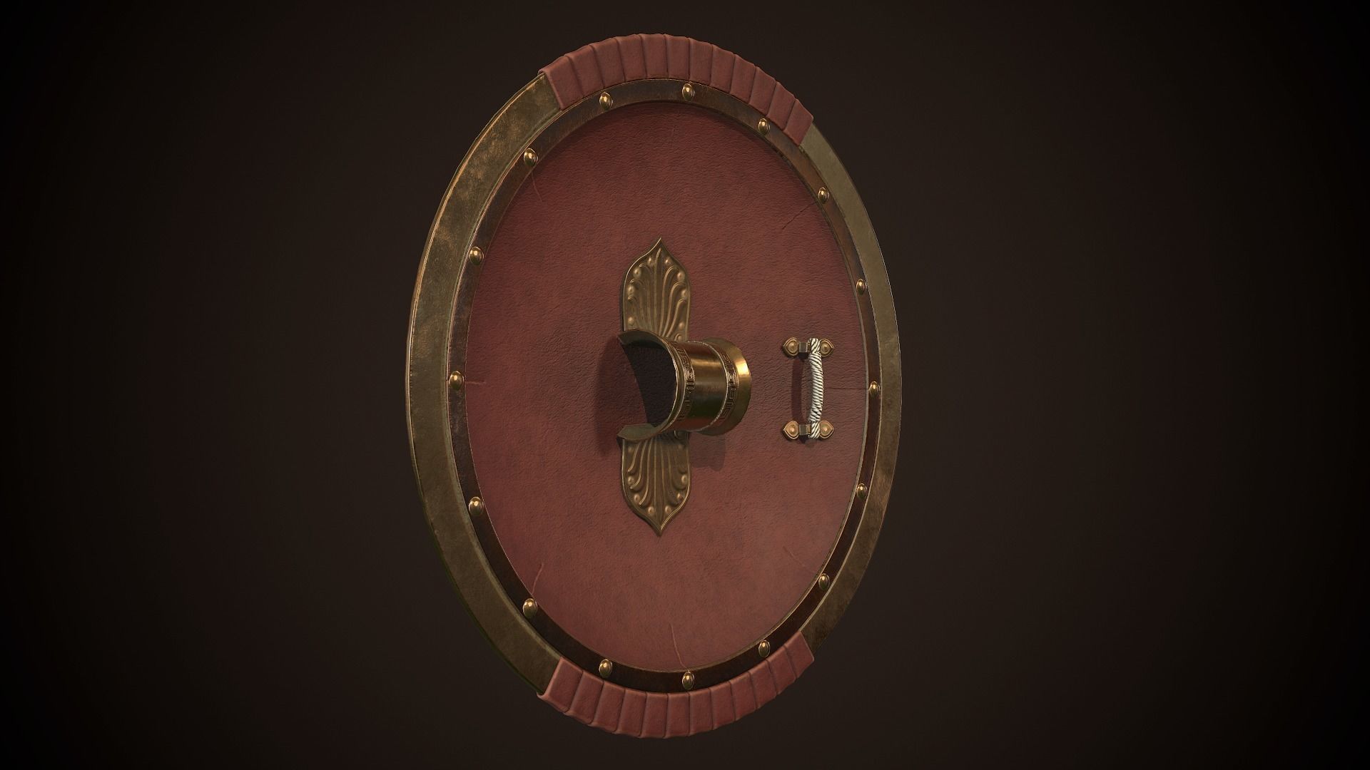 Hoplite Shield Triskelion 2 Low-poly 3D model_10