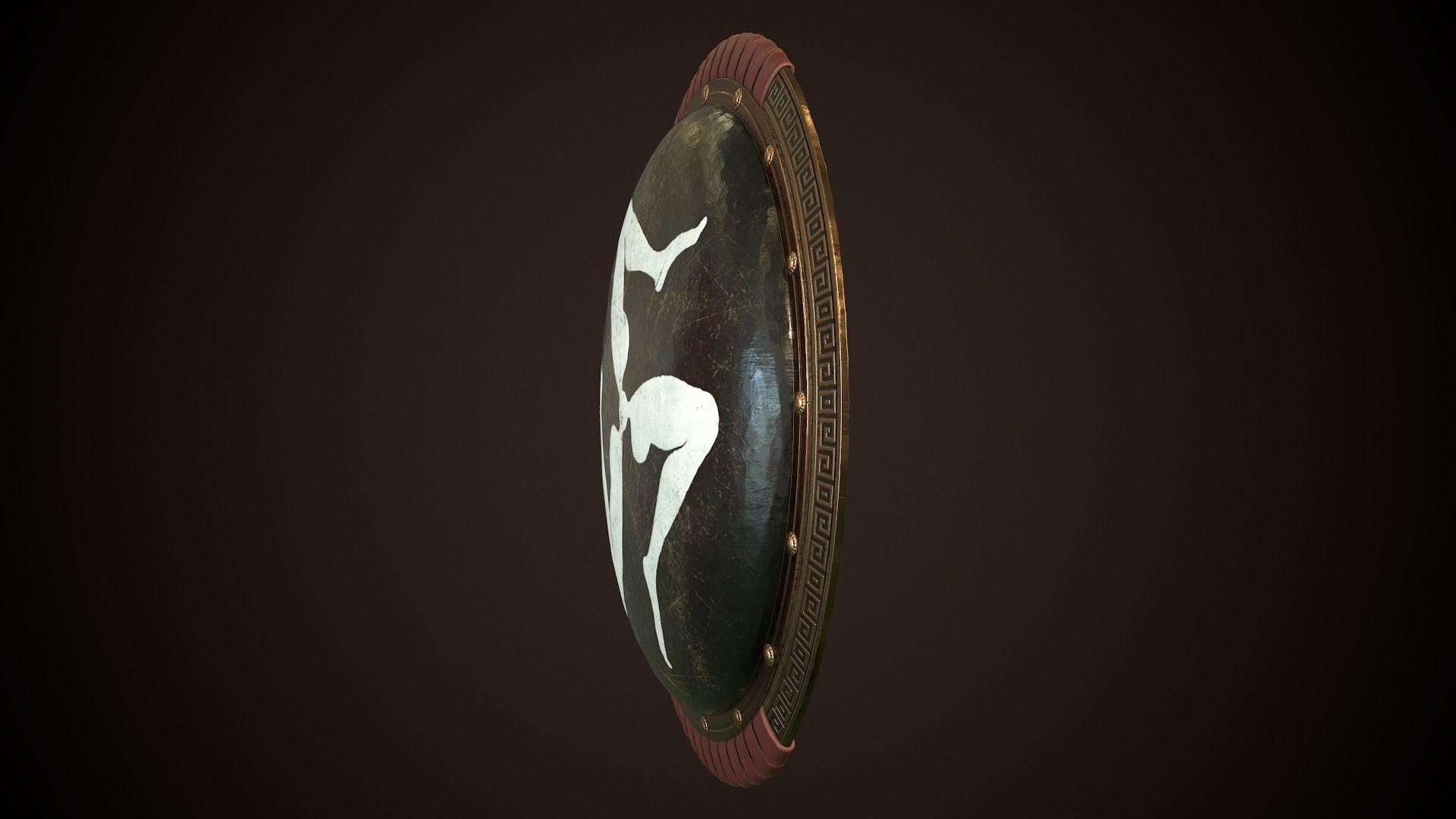 Hoplite Shield Triskelion 2 Low-poly 3D model_6