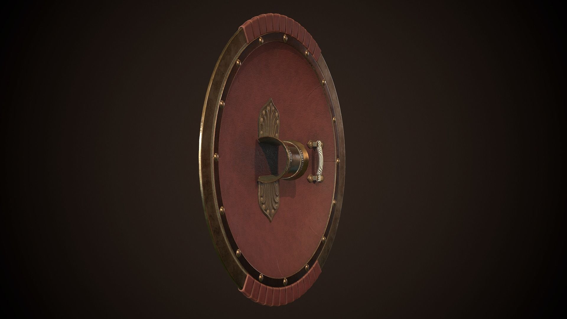 Hoplite Shield Triskelion 2 Low-poly 3D model_9