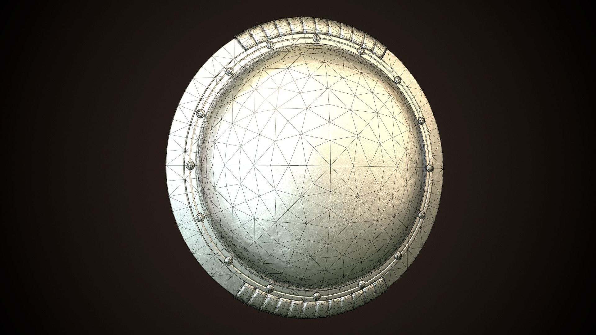 Hoplite Shield Triskelion 2 Low-poly 3D model_28