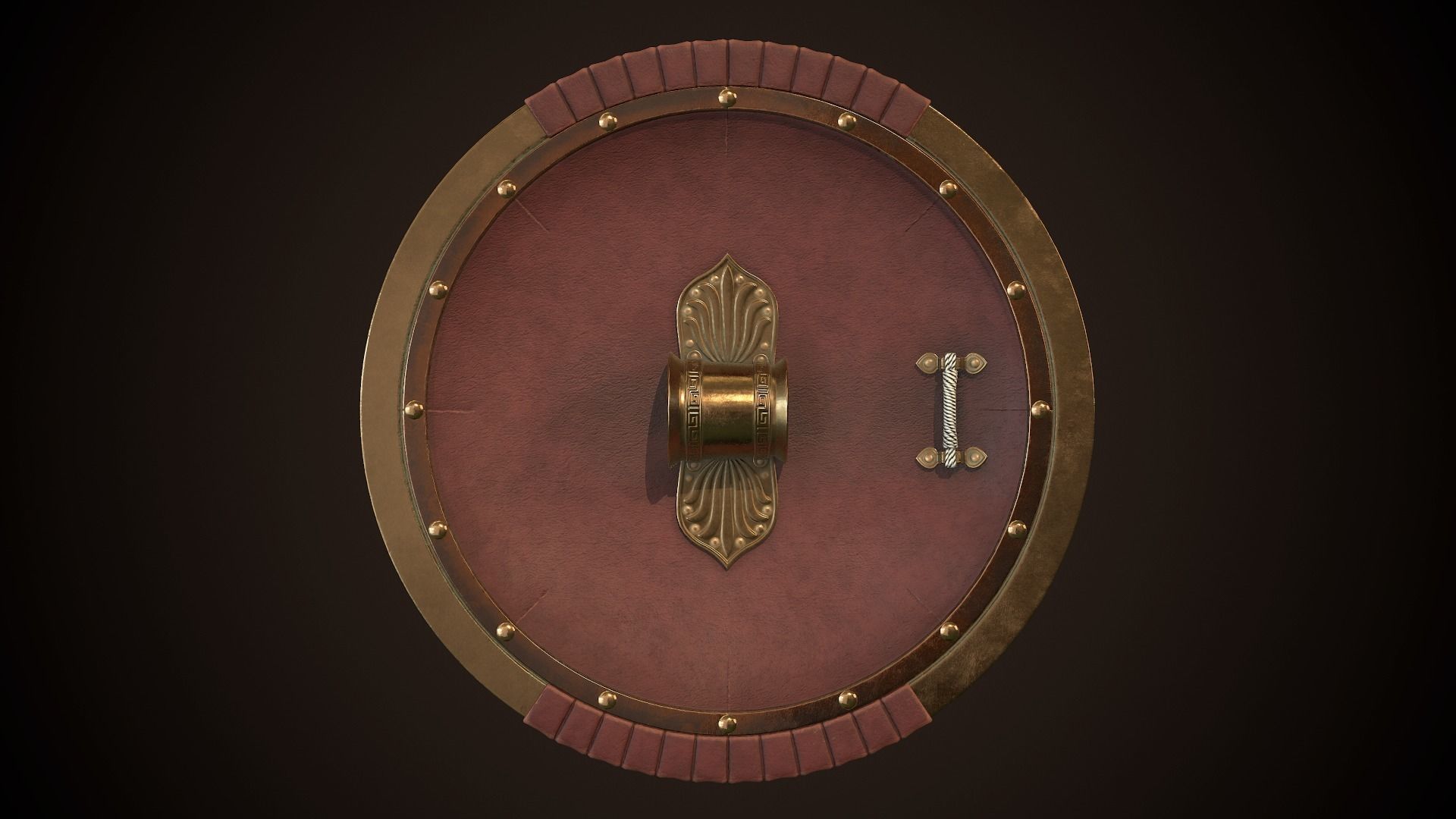 Hoplite Shield Triskelion 2 Low-poly 3D model_13