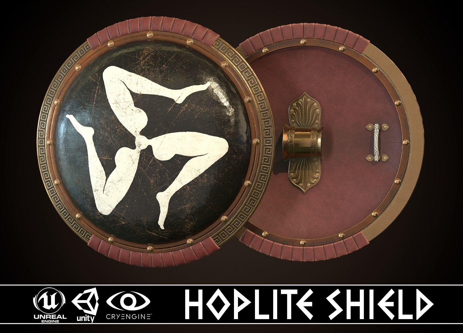 Hoplite Shield Triskelion 2
