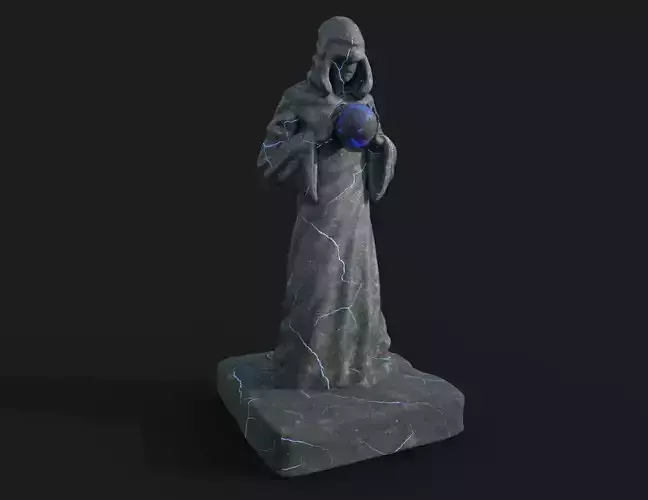 statue game asset for unity  Low-poly 3D model