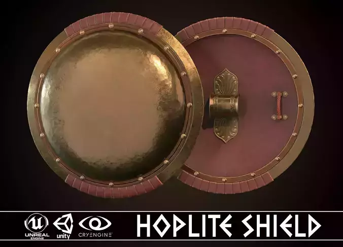 Hoplite Shield Low-poly 3D model