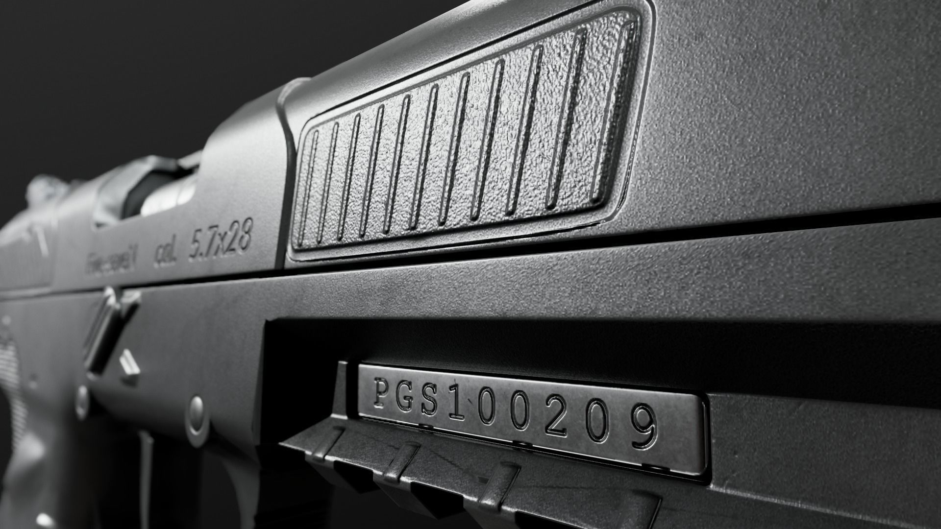 FN Five-Seven MK2 Handgun Low-poly 3D model_16