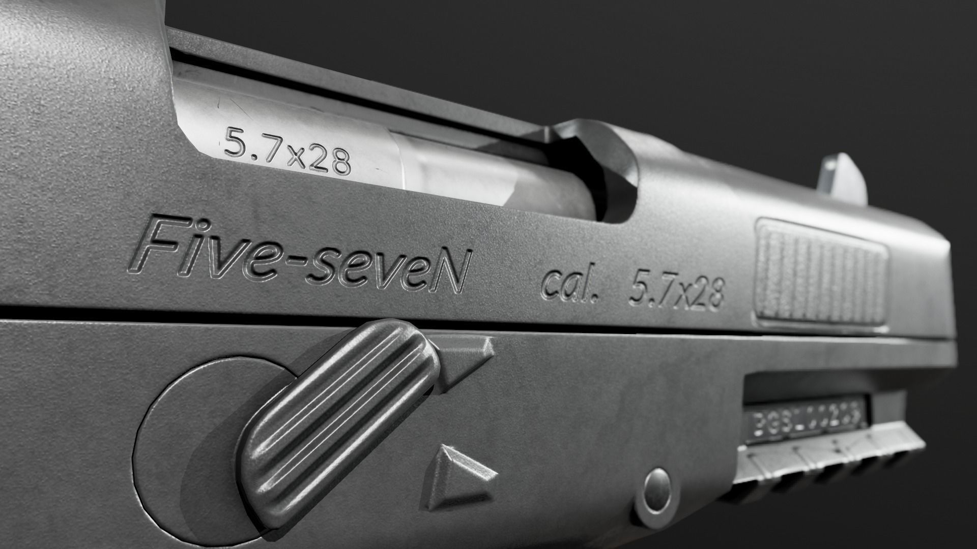 FN Five-Seven MK2 Handgun Low-poly 3D model_15
