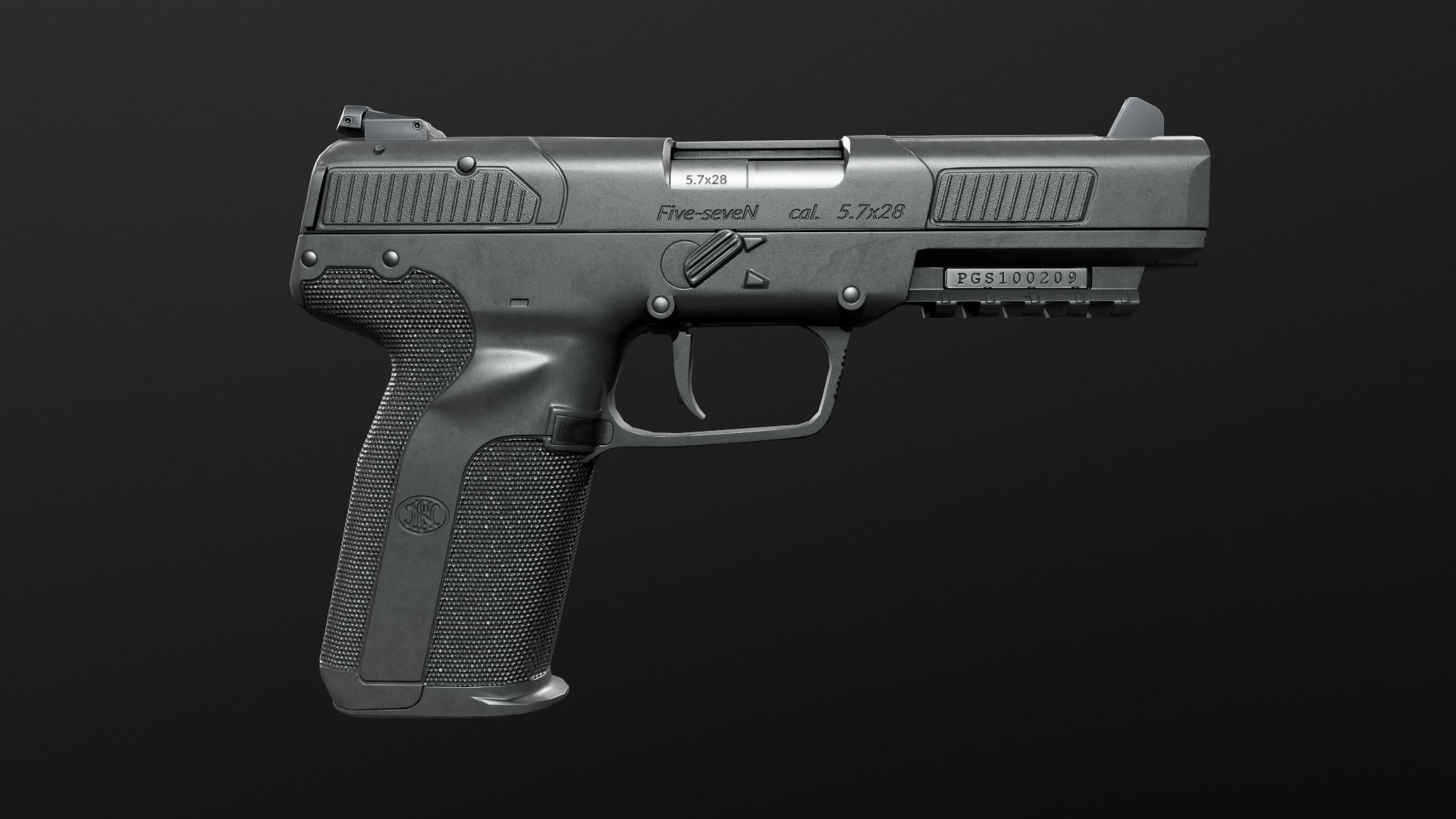 FN Five-Seven MK2 Handgun Low-poly 3D model_3