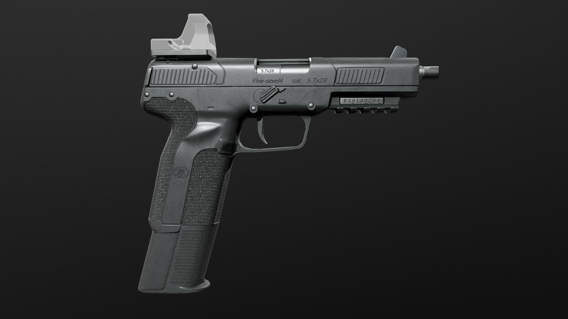 FN Five-Seven MK2 Handgun Low-poly 3D model_5