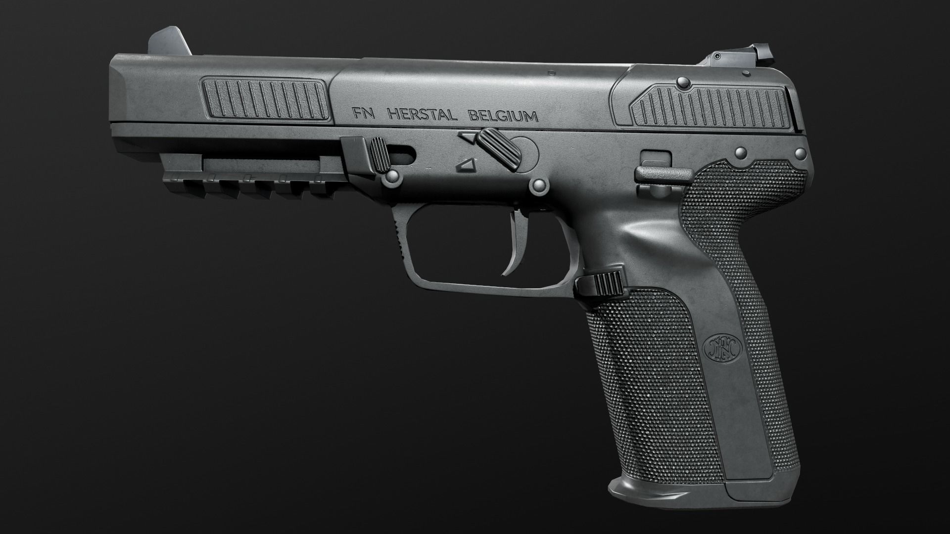FN Five-Seven MK2 Handgun Low-poly 3D model_11