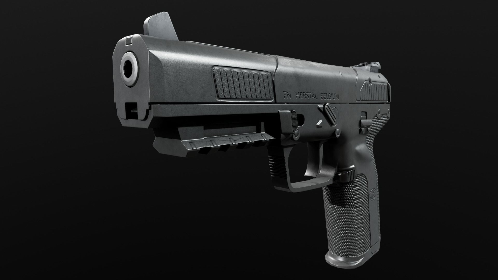 FN Five-Seven MK2 Handgun Low-poly 3D model_10