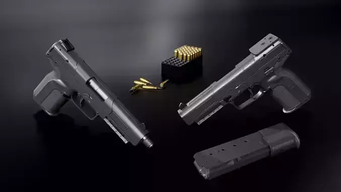 FN Five-Seven MK2 Handgun Low-poly 3D model