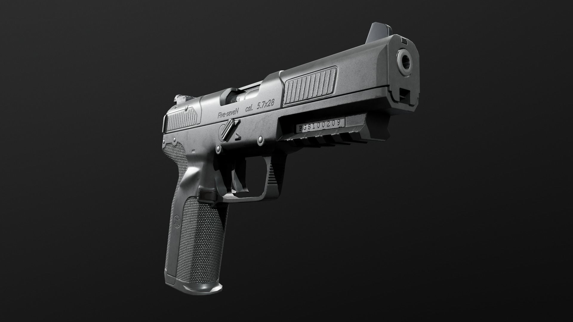FN Five-Seven MK2 Handgun Low-poly 3D model_6