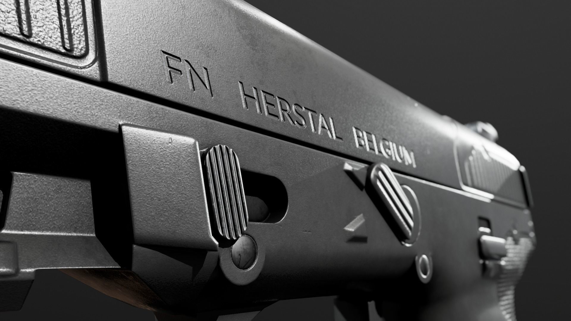 FN Five-Seven MK2 Handgun Low-poly 3D model_18