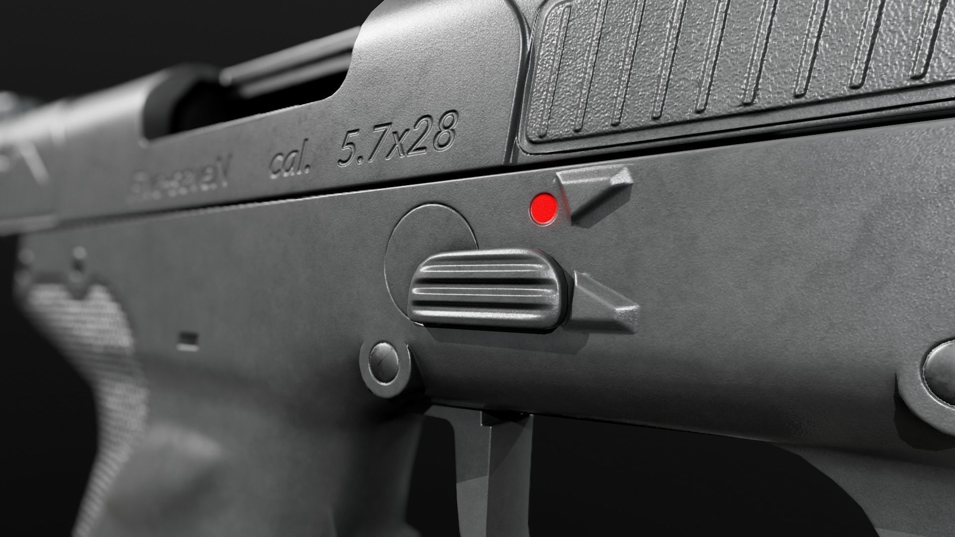 FN Five-Seven MK2 Handgun Low-poly 3D model_26