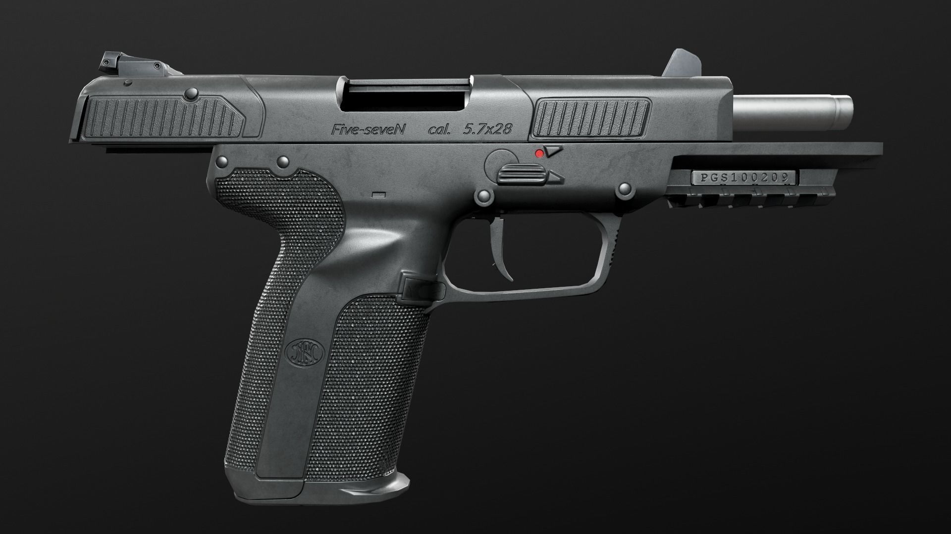 FN Five-Seven MK2 Handgun Low-poly 3D model_30