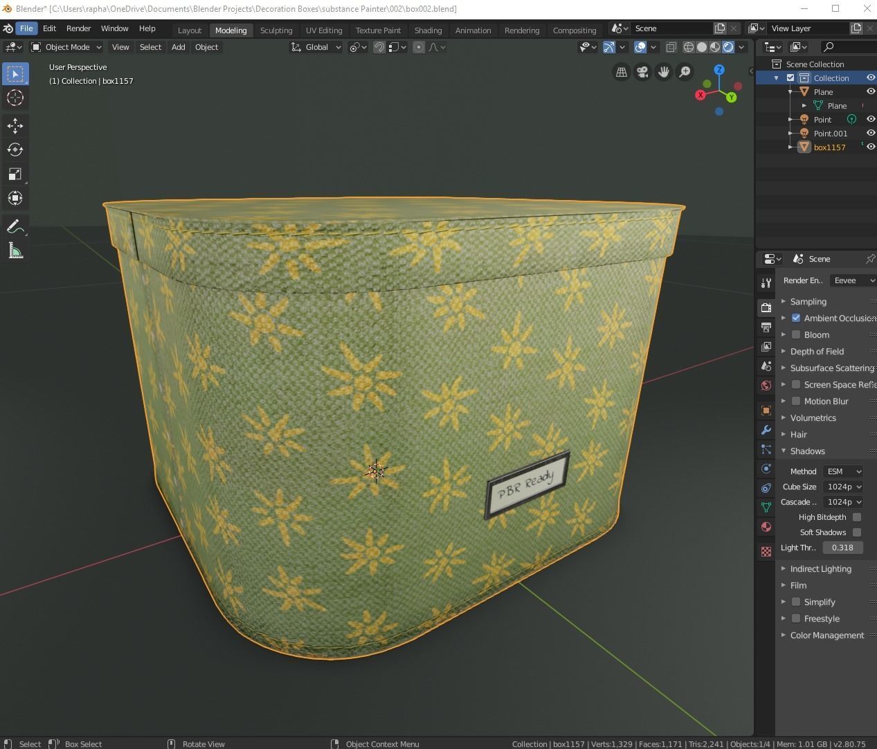 Designer Storage Box - used item Low-poly 3D model_7