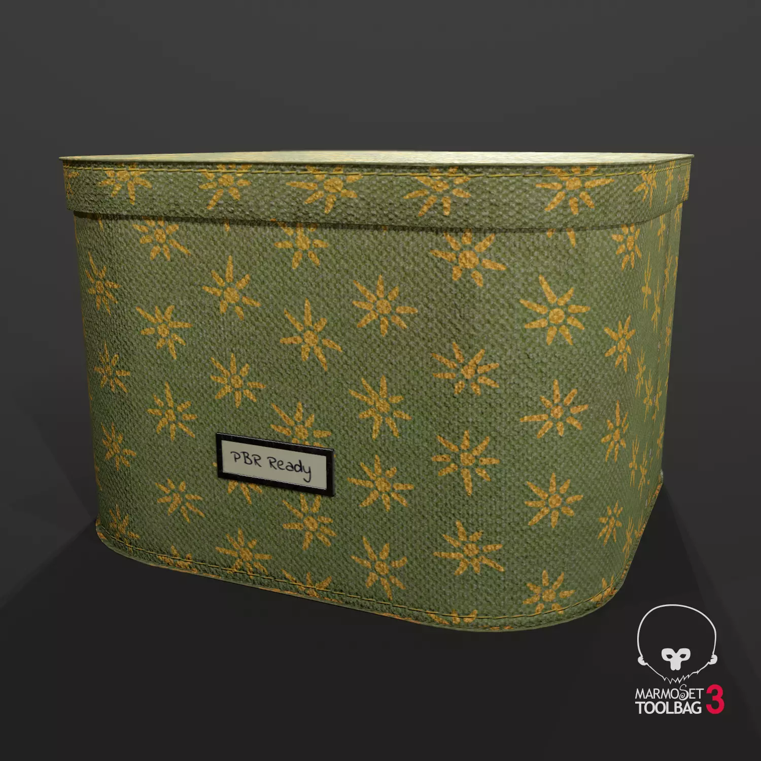 Designer Storage Box - used item Low-poly 3D model_0