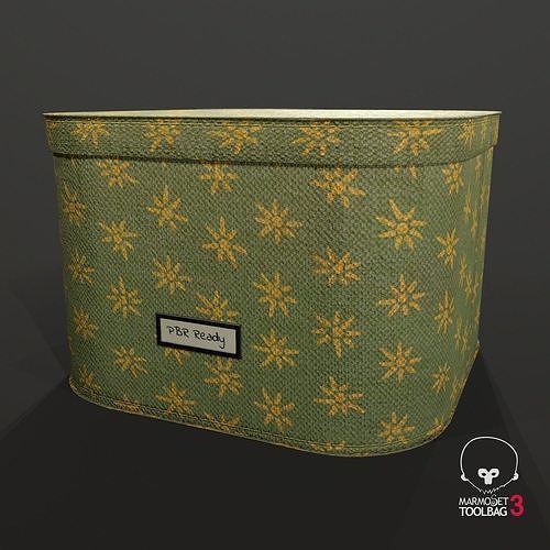 Designer Storage Box - used item Low-poly 3D model
