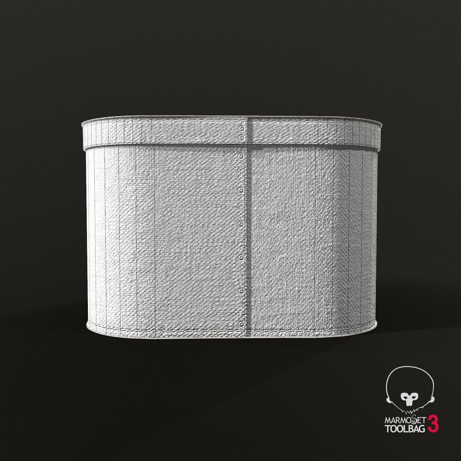 Designer Storage Box - used item Low-poly 3D model_4