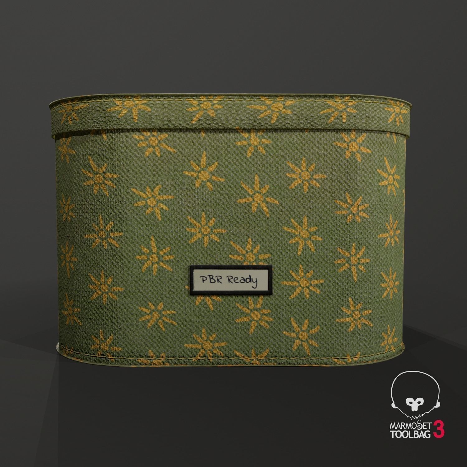 Designer Storage Box - used item Low-poly 3D model_2