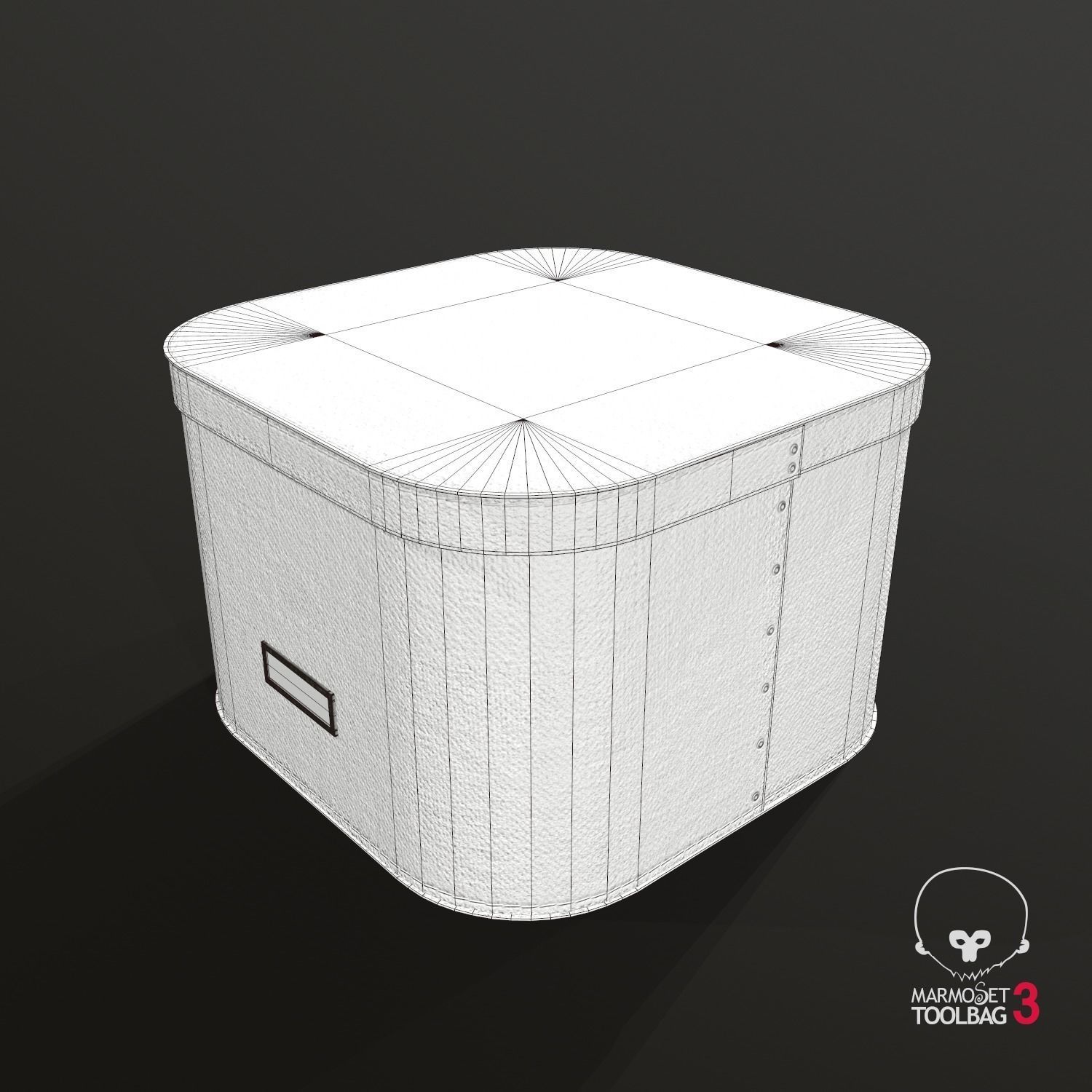 Designer Storage Box - used item Low-poly 3D model_5