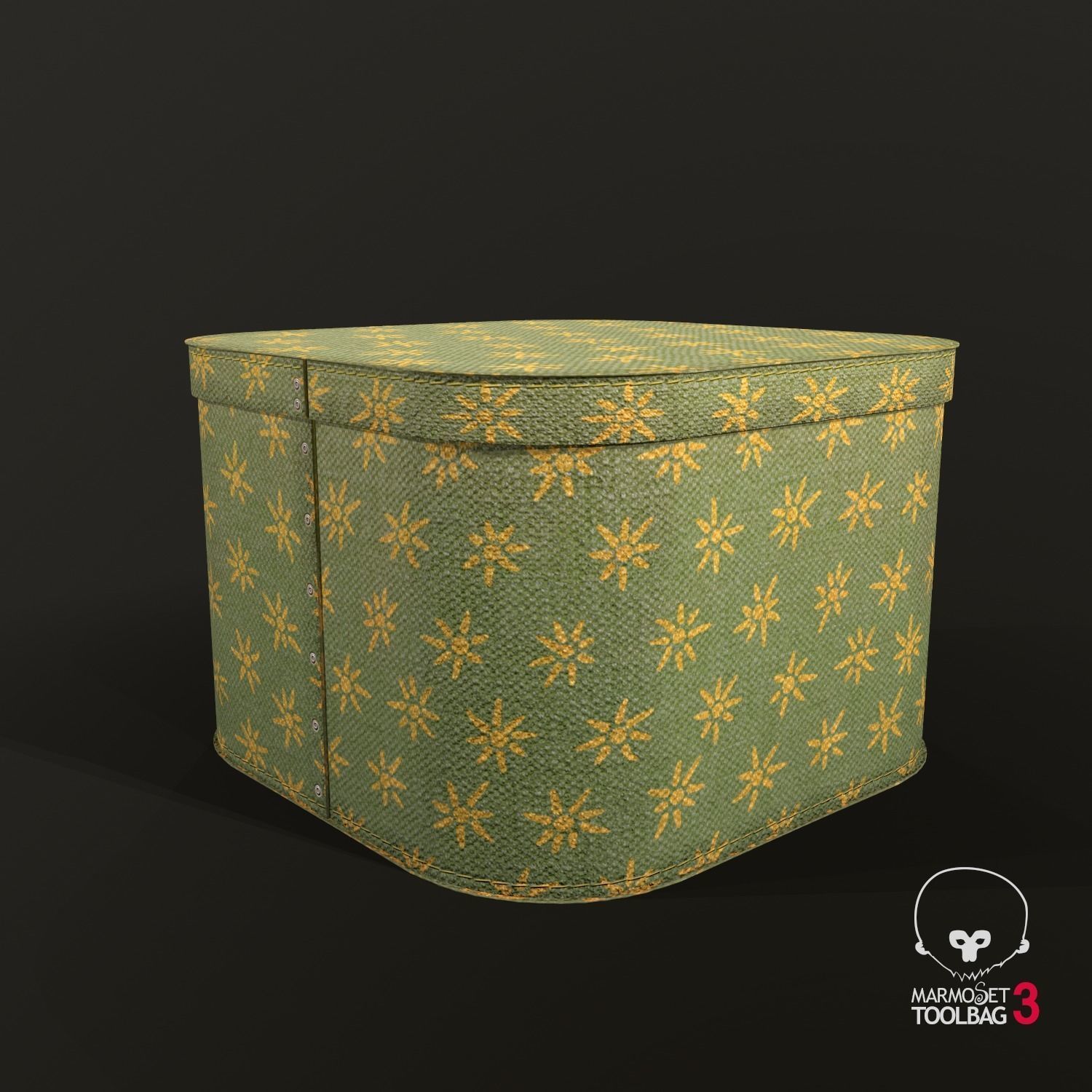 Designer Storage Box - used item Low-poly 3D model_3