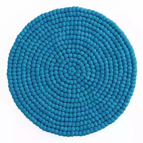 Ball of wool felt carpet