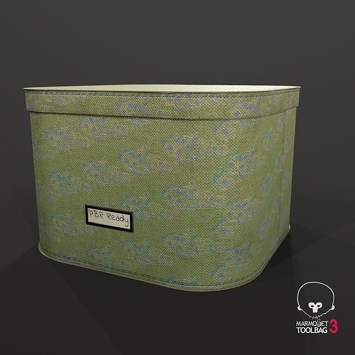 Designer Storage Box - used item Low-poly 3D model