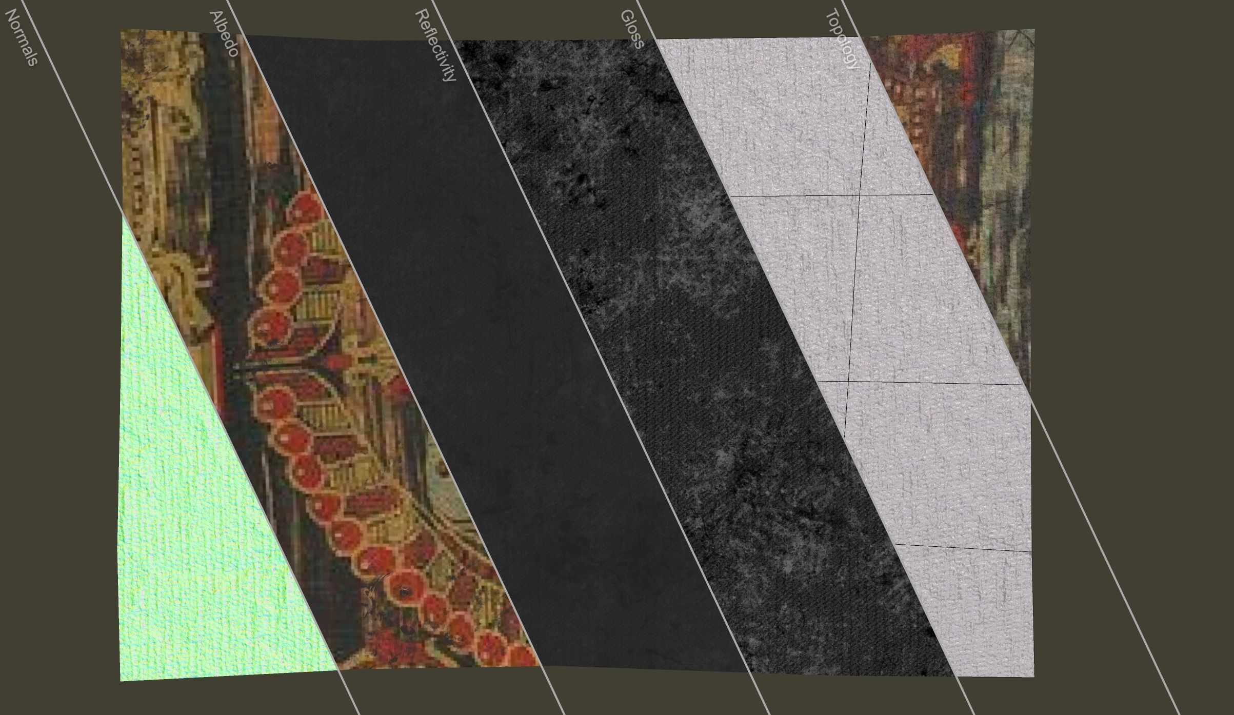 Ancient Bird Carpet Low-poly 3D model_18