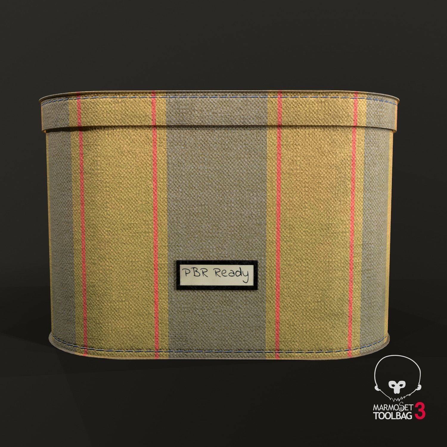 Designer Storage Box - used item Low-poly 3D model_2