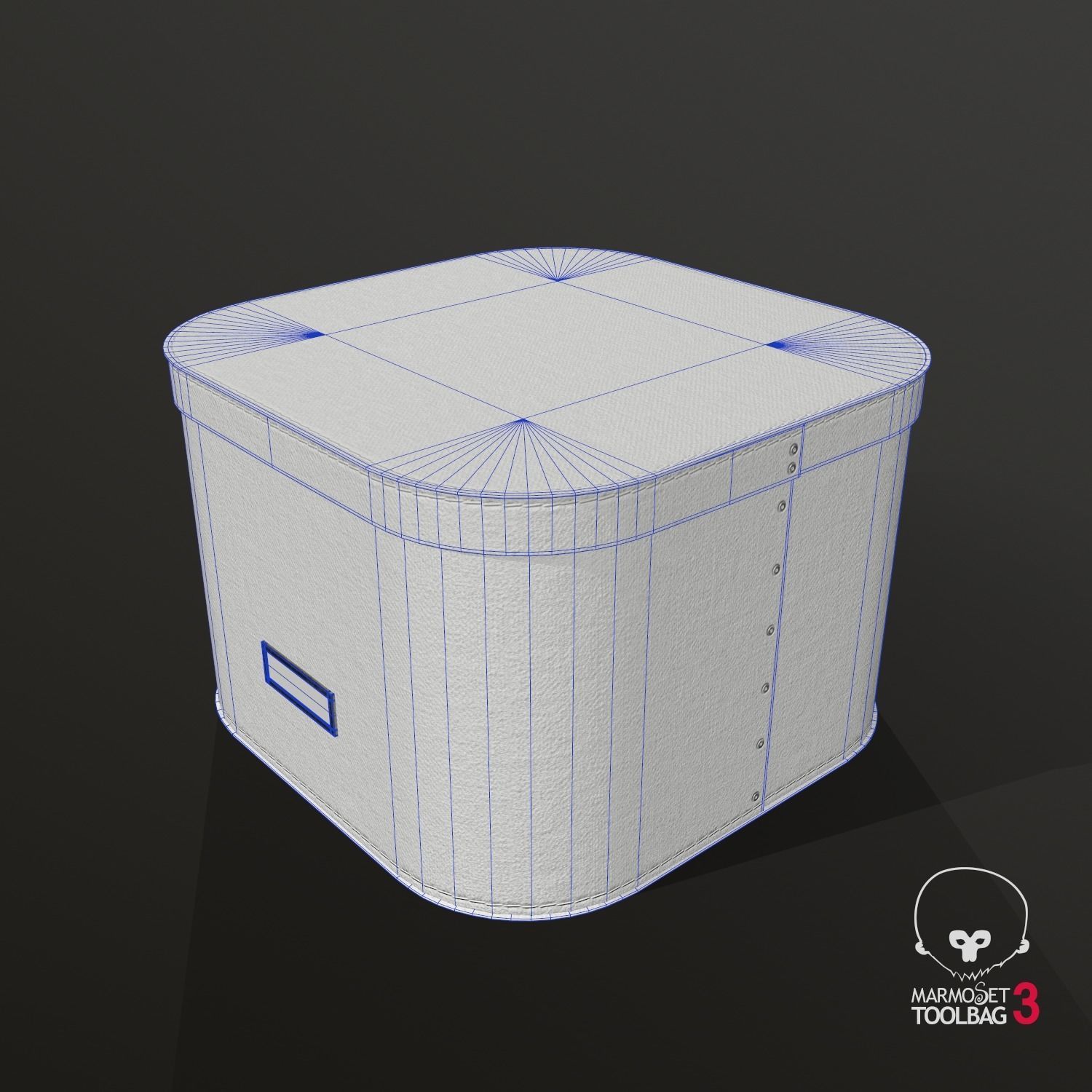 Designer Storage Box - used item Low-poly 3D model_5