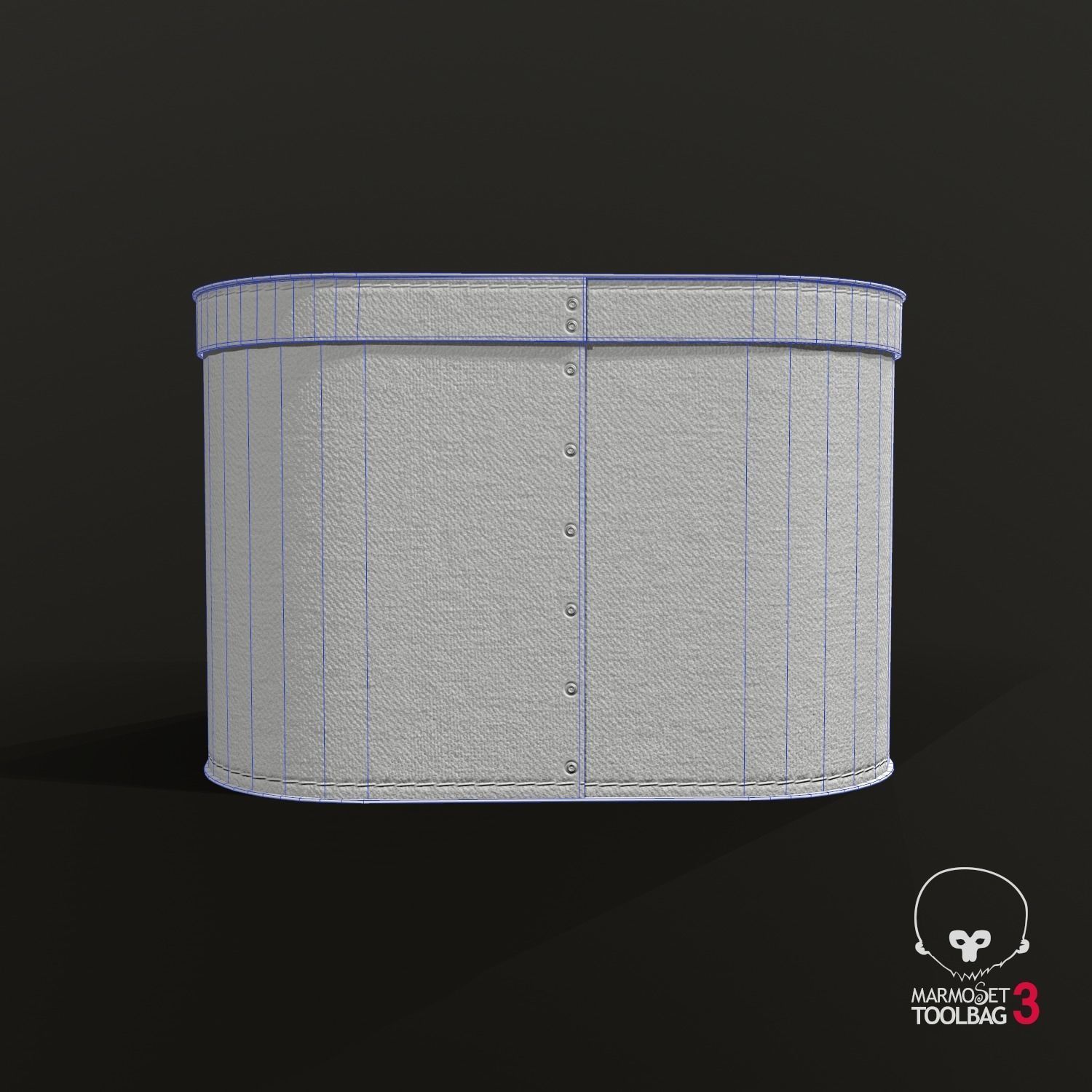 Designer Storage Box - used item Low-poly 3D model_4