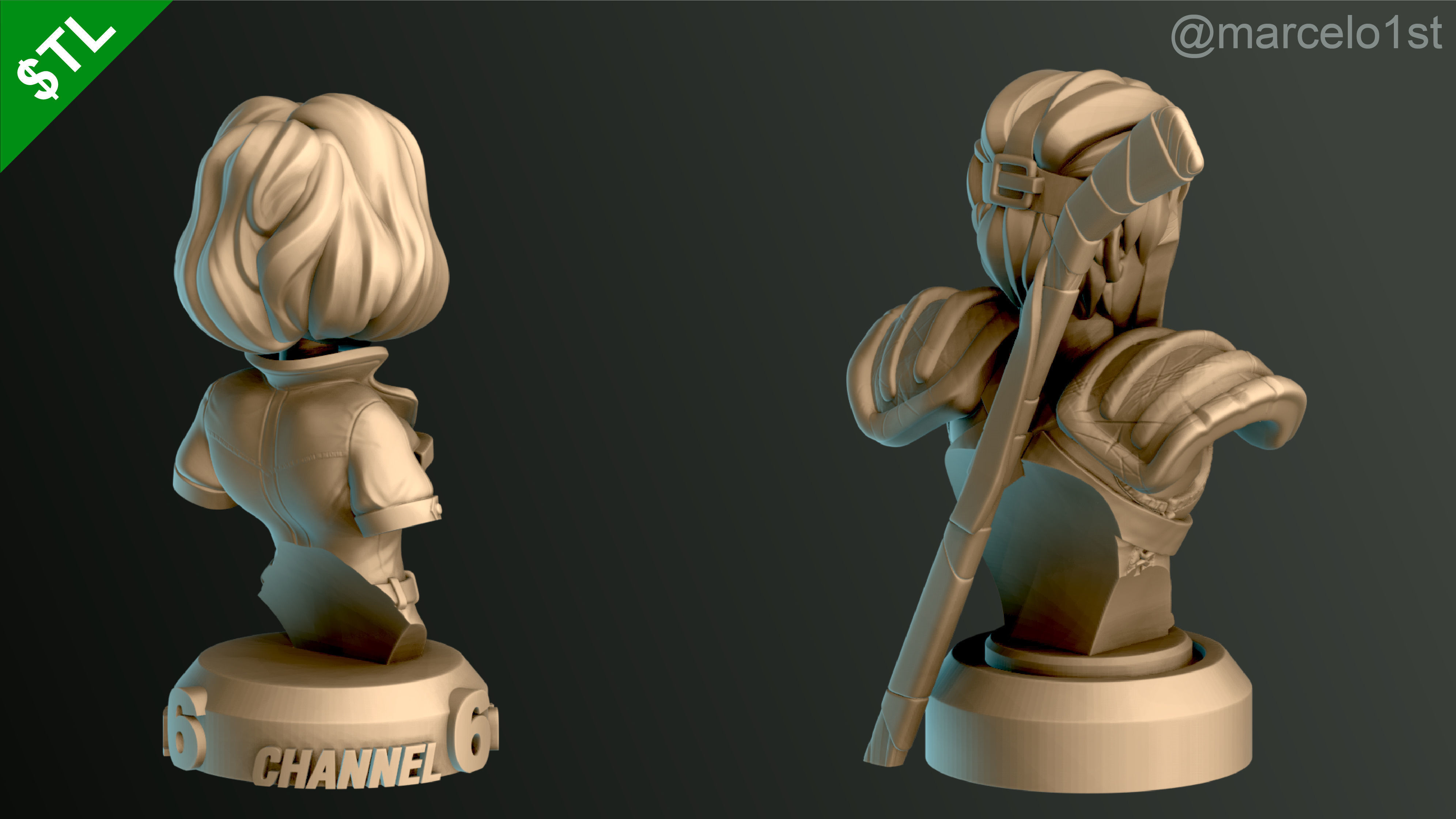 Turtle Warriors and Master and Allies Busts with Safe Base - FDM 3D print model_30