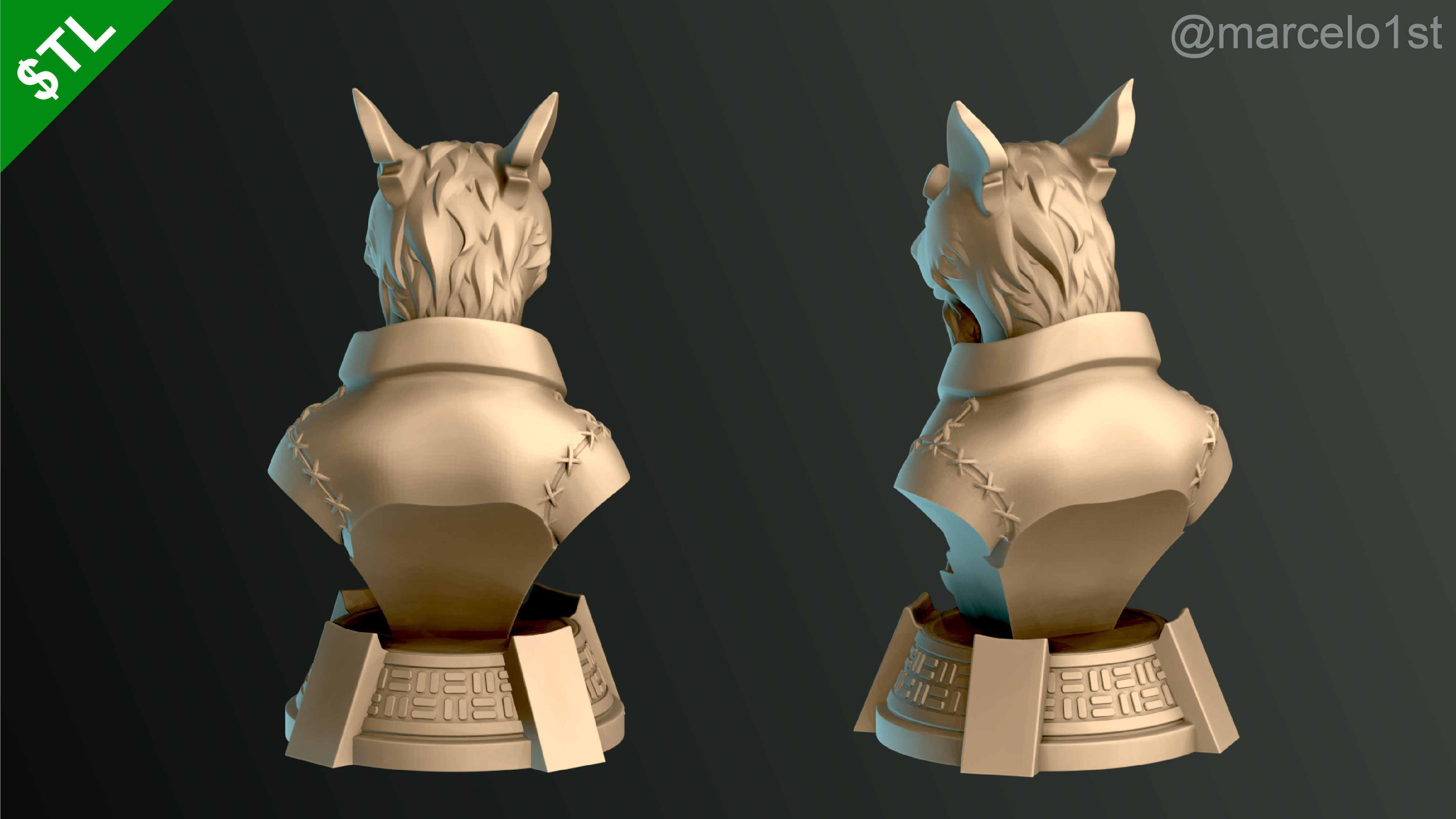 Turtle Warriors and Master and Allies Busts with Safe Base - FDM 3D print model_4