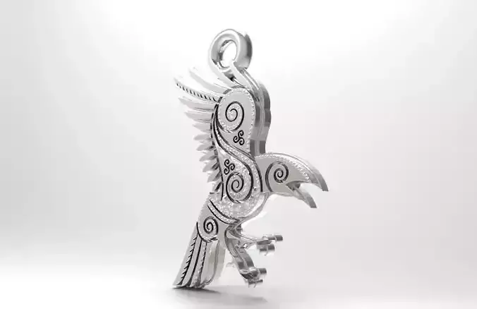 Odin raven pendant