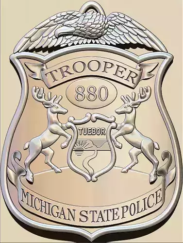 Police Badge Pendant 3D print model