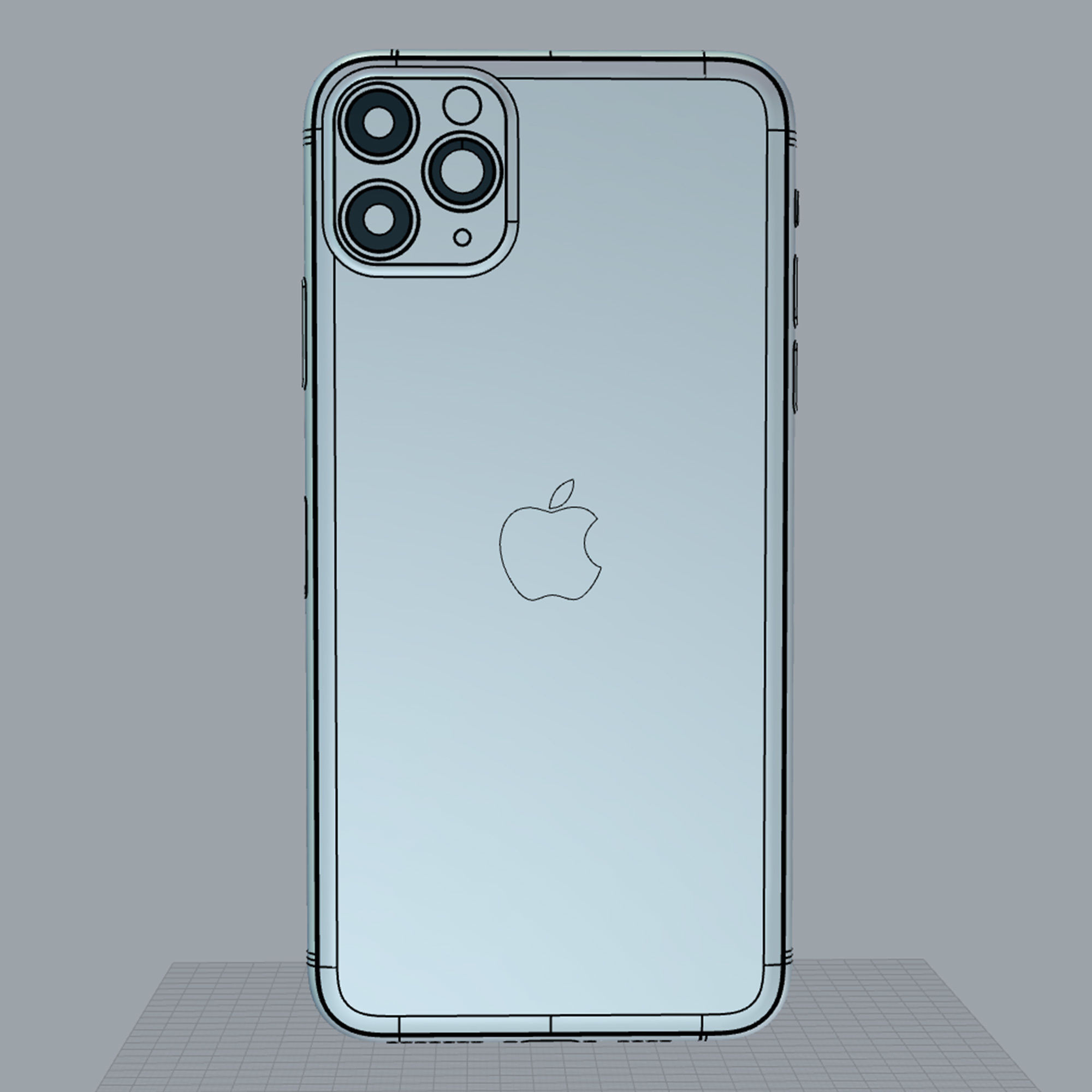 2019 Apple iphone 11 11Pro 11ProMax mobile phone 3D model 3D model_26