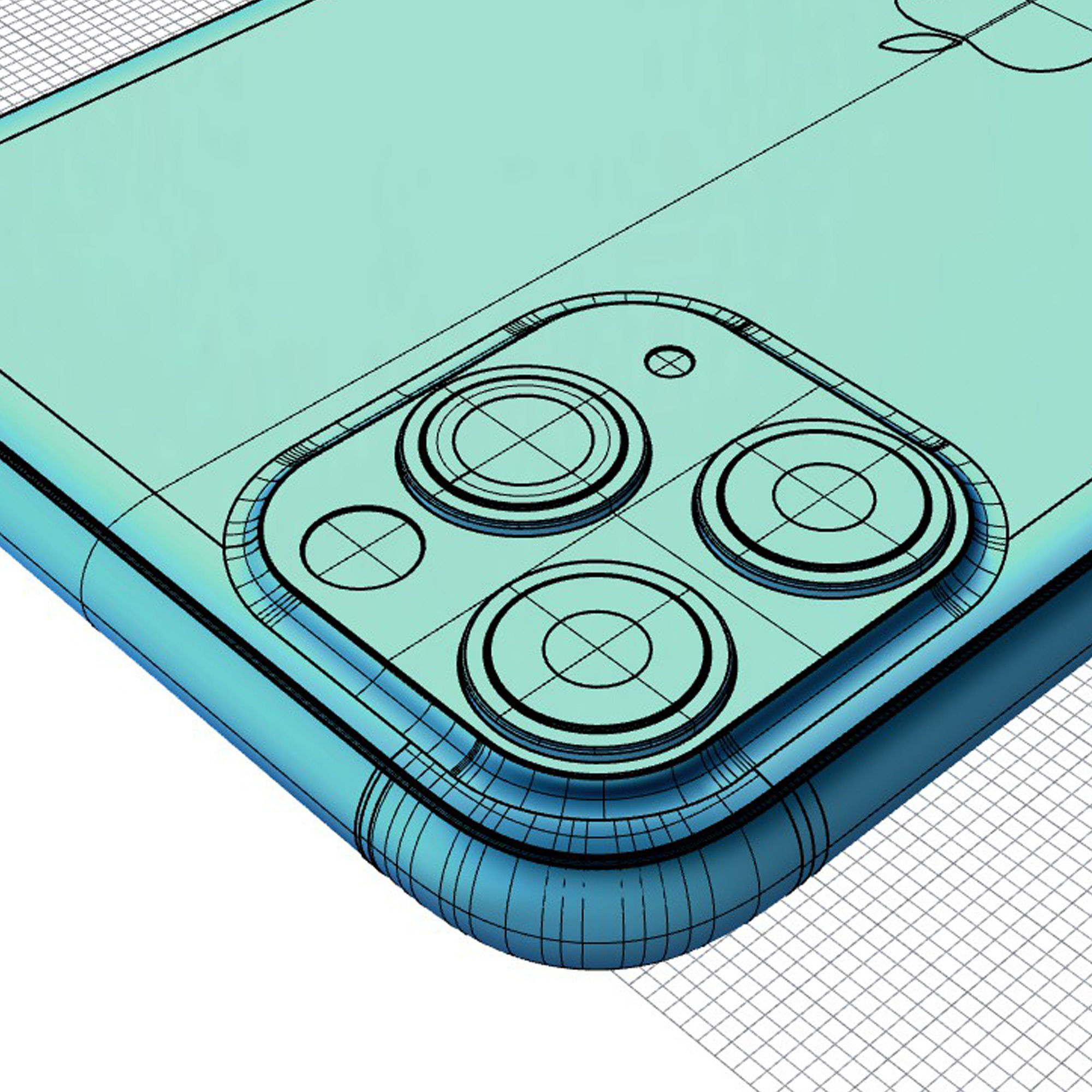 2019 Apple iphone 11 11Pro 11ProMax mobile phone 3D model 3D model_19