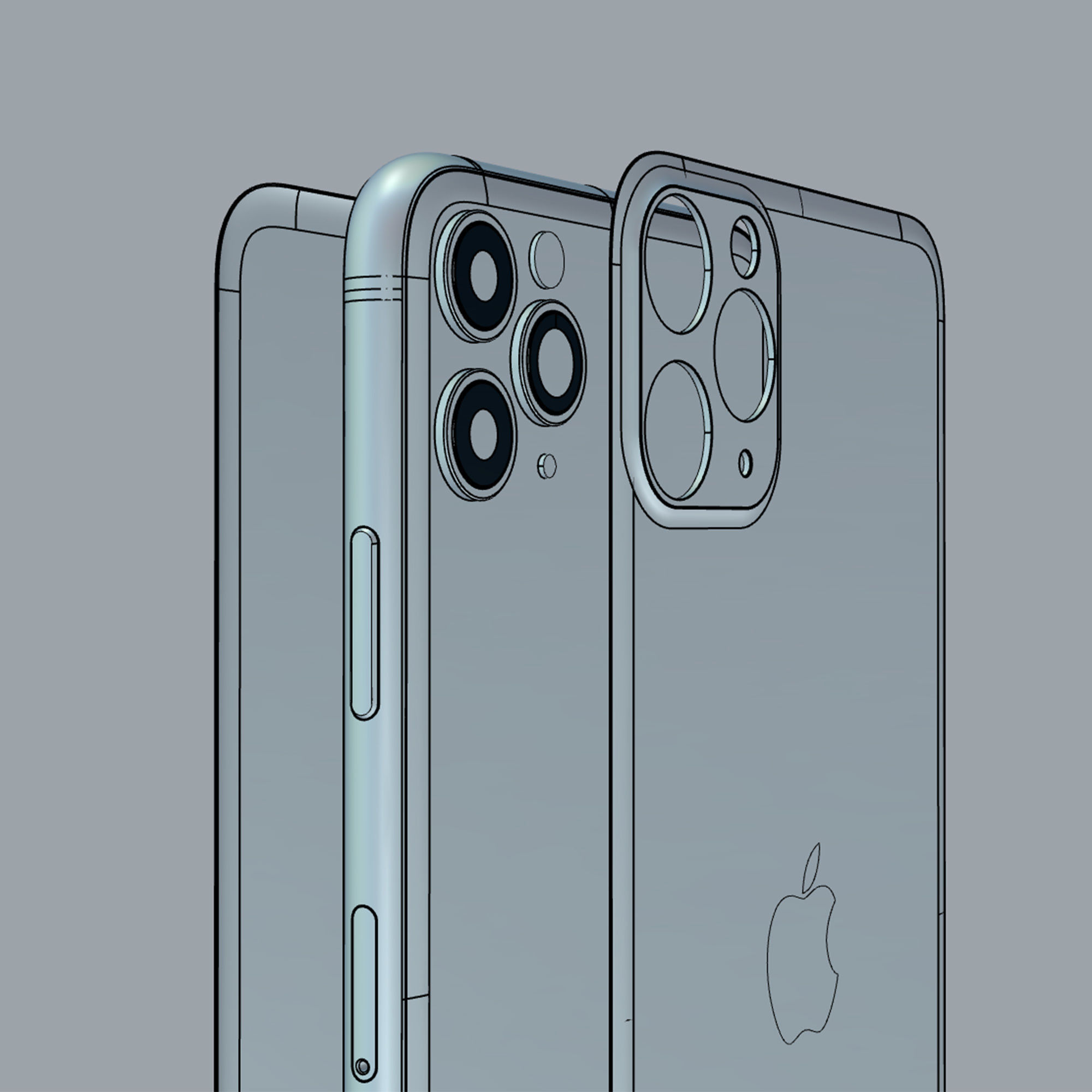 2019 Apple iphone 11 11Pro 11ProMax mobile phone 3D model 3D model_30