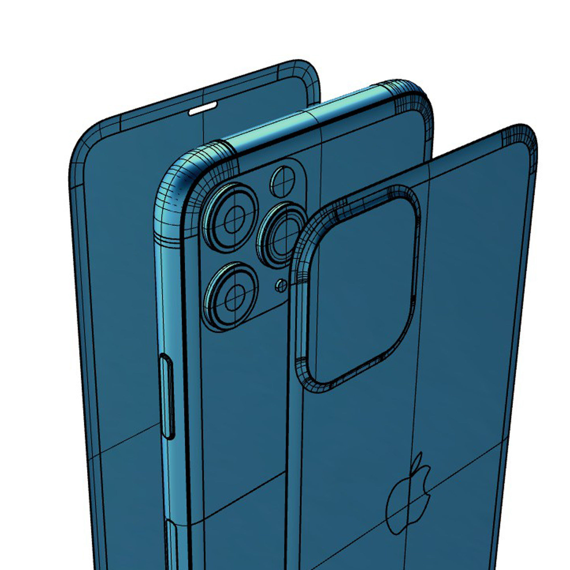 2019 Apple iphone 11 11Pro 11ProMax mobile phone 3D model 3D model_18