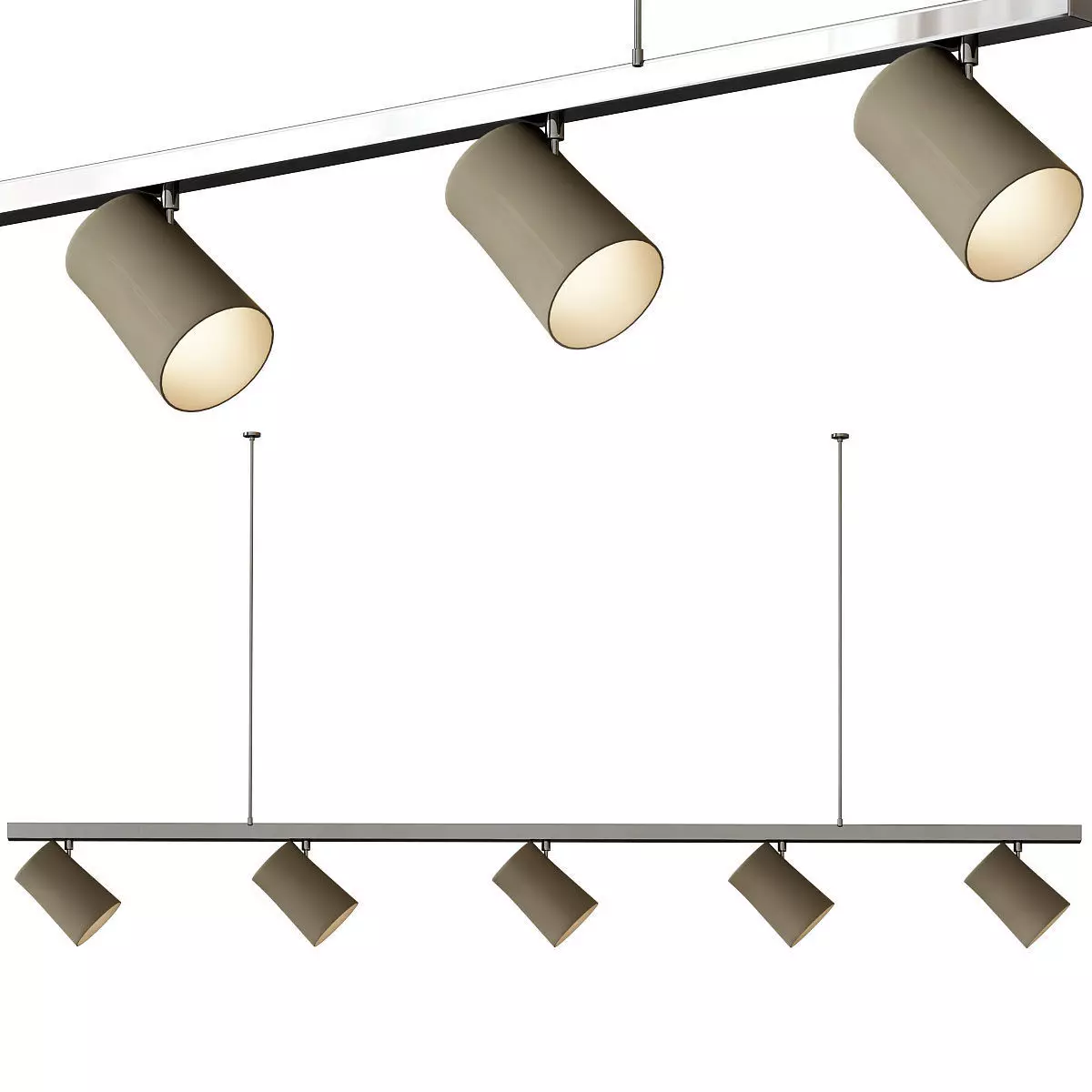 Chandelier railing hanging 3D model_0