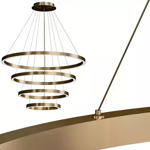 Matt Brass Gragston 4 Light LED Geometric Pendant