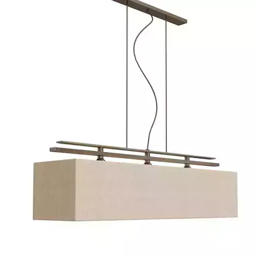 Chandelier rectangular pendant light with fabric shades