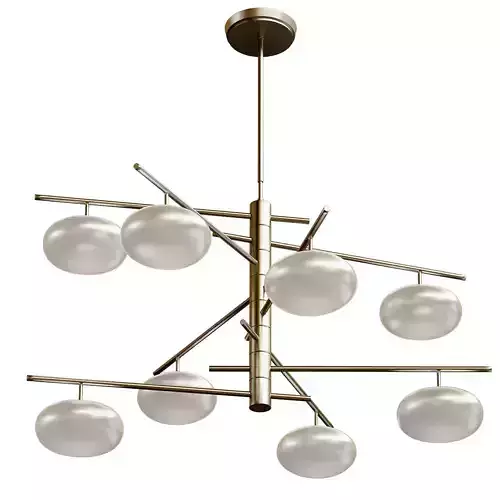 DOLCE modern chandelier with six glass globes
