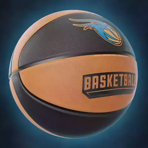 Basketball with logo of oklahoma city thunder
