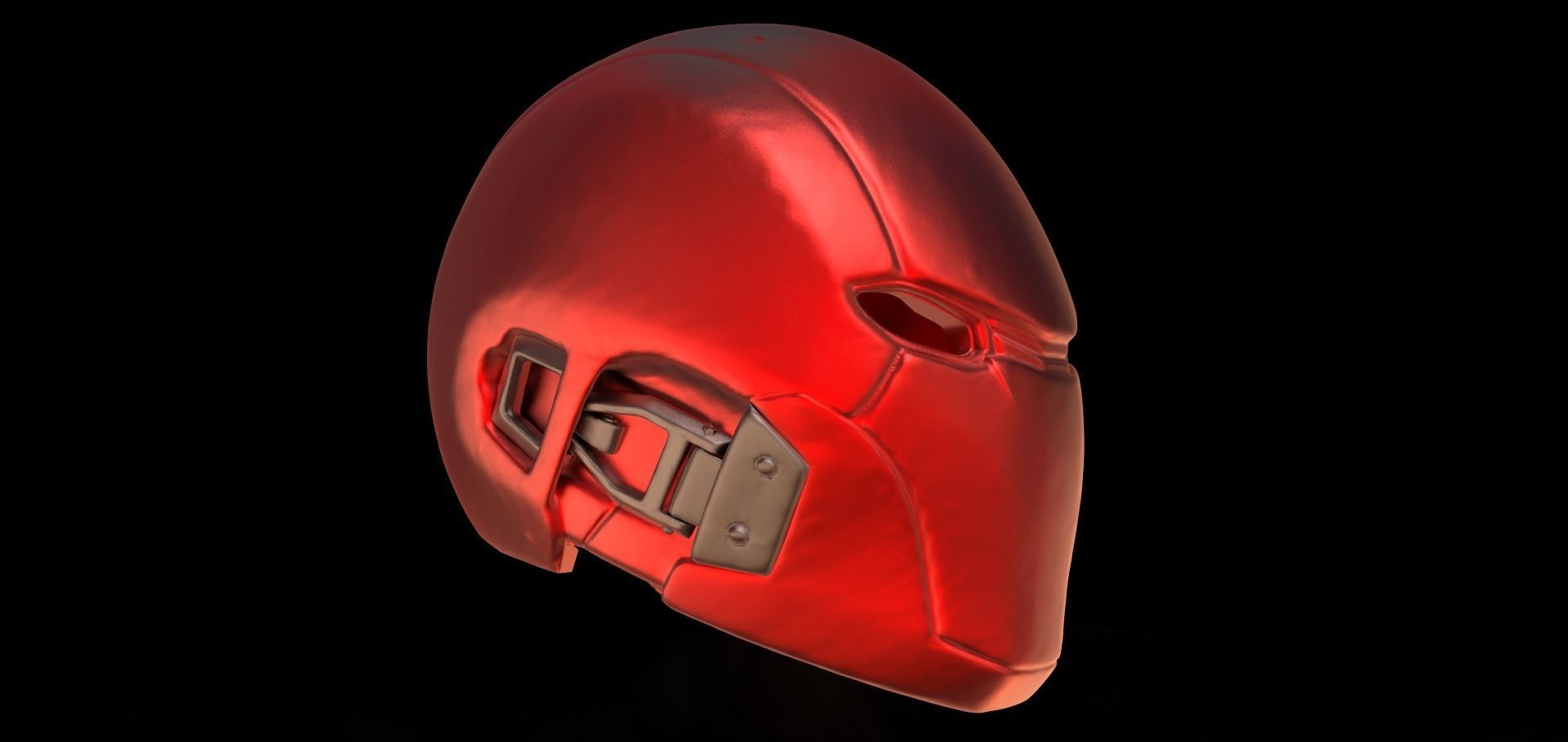 Red Hood Helmet Cosplay 3D print model_4
