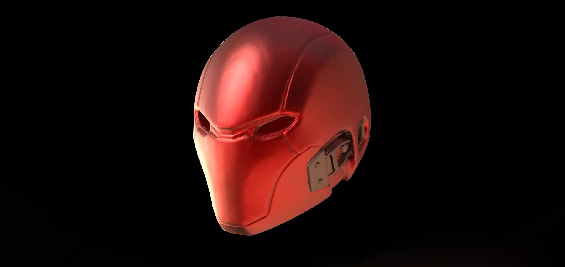 Red Hood Helmet Cosplay 3D print model_0