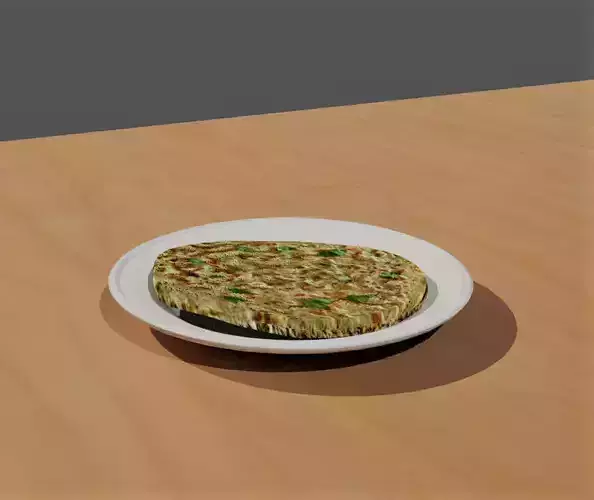 Paratha pizza on plate