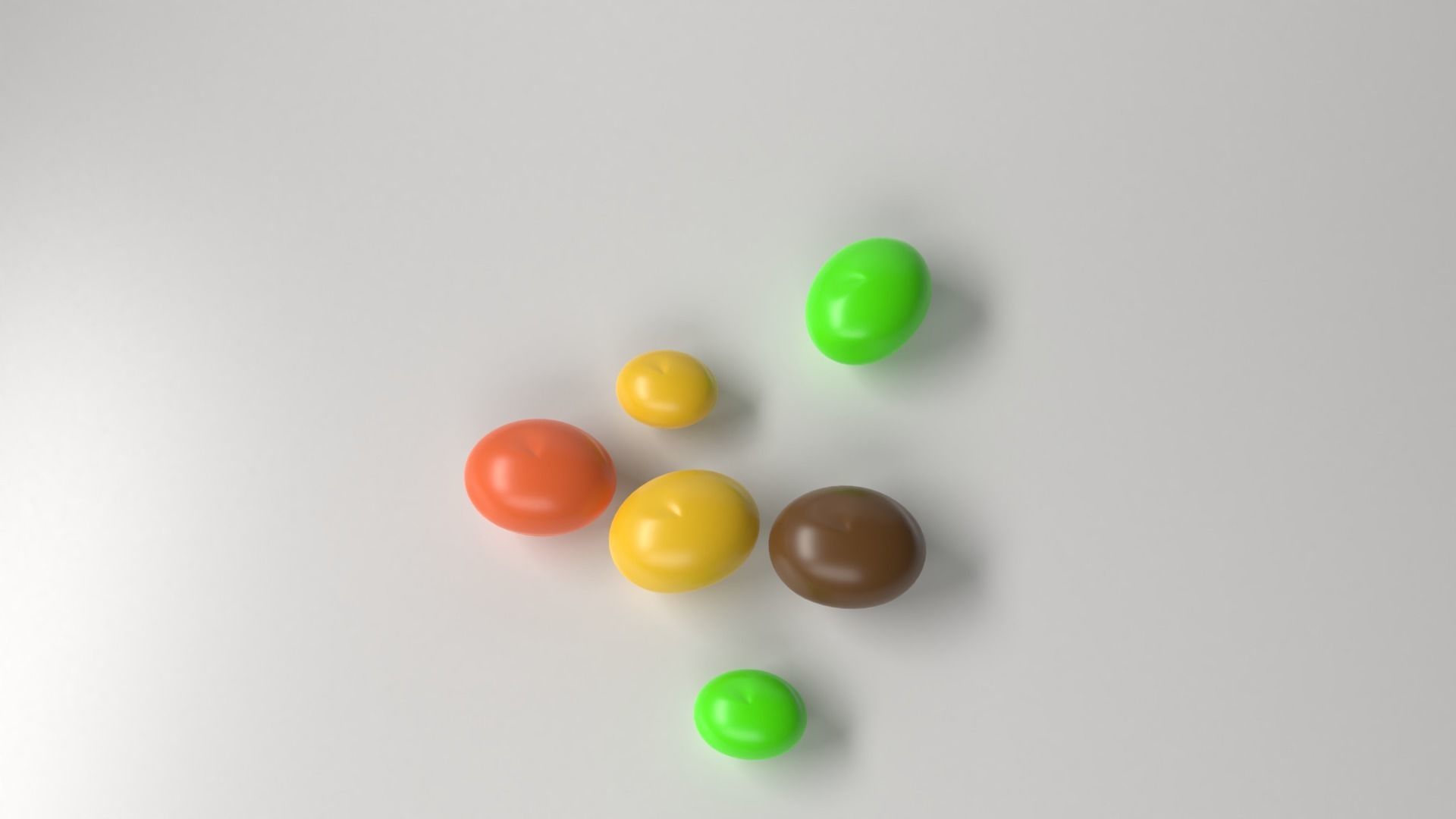 Candies variety color 3D model_2