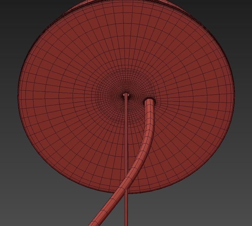 Chandelier pendant light with two bulbs hanging from it 3D model_4